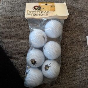Grateful Dead White Golf Ball Set with Rainbow Logo Card